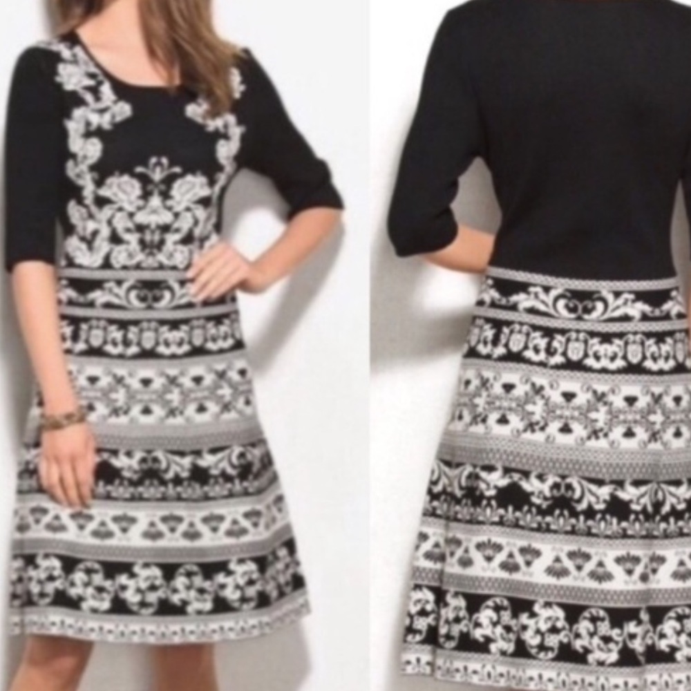Roz & Ali Floral Sweater Dress